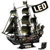 CubicFun Puzzle 3D, nave pirata Queen Anne's Revenge, con luci LED, 293 pezzi, scala 1/95