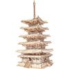 Rowood Puzzle in legno 3D, pagoda a cinque piani, kit di modellismo per adulti e bambini