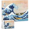 Sonstige Puzzle da parete per adulti, "La grande onda di Kanagawa" di Hokusai, 366 pezzi in plastica, dimensioni 30,7 x 23,7 cm