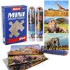 Sonstige Set da 3 mini puzzle da 150 pezzi, con soggetti animali, ideali per viaggi, decorazioni per la casa o come regalo per adulti
