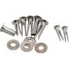 MZA Set per fissare sella coperta/seduta e aziende scudo SR1, SR2, SR2E - Set completo da 12 pezzi (4 x piastra agli urti e 8 x spalt Niet/zweispi tzniet)