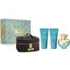 Versace Dylan Turquoise Cofanetto 100 ml, Gel Doccia 100ml + Latte Corpo 100ml + Beauty-Bag