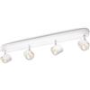 Philips Lighting Faretti Star, 4 Punti Luce Orientabili, 5W, Base Tonda, Bianco