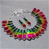 Collana + orecchino bigiotteria moda pietra preziosa a forma di matita...