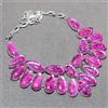 Collana bigiotteria regalo moda pietra preziosa cristallo crepa rosa 18" SR 3190