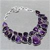 Collana bigiotteria moda fatta a mano pietra preziosa ametista africana...