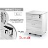 Gicos Cassettiera 2 Cassetti cm.42x40 h.55 colore Bianco Effetto Legno