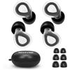 NEXAVIBE Tappi orecchie 2 coppie 33dB rumore sonno antirussamento | Inserti intercambiabili S/M/L, silicone ipoallergenico riutilizzabile, antiscivolo, astuccio compatto isolante acustico