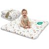 Totsy Baby Tappeto Neonato 100 x 100 cm imbottito per Gattonamento - Coperta Gioco pieghevole e lavabile a 30 gradi per Cameretta Salotto Box & viaggio - certificato Oeko-Tex Cervo
