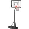 HOMCOM Canestro Basket per Adulti con Altezza Regolabile 302-352cm Nero | Struttura in Acciaio, PE e PVC, Esterno