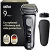 Braun Serie 9 Pro+ Rasoio Elettrico Barba, Custodia, 9617si Nero | Regolabarba Uomo Impermeabile, Ricaricabile, con Rifinitore di Precisione e Base di Ricarica, Custodia, Idea Regalo