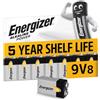 Energizer Alkaline Power Pila - Batteria 9V Alcaline (Confezione da 8) | potenza di lunga durata - per rilevatori antincendio, rilevatori di fumo - 100% imballaggio riciclabile [Esclusiva Amazon]