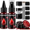 ShadowRealmTech Sangue Finto Lavabile Trucchi Halloween Viso Make up Kit, 10 Pezzi | Trucco Halloween con Sangue Finto, Spray e Gel, Latex, Spugne e Pennelli Inclusi per Ferite Finte, Cicatrici Effetti Speciali