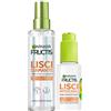 Garnier Fructis Lisci Diamante Spray Lisciante per Capelli Extra Lucenti 100H 150ml + Lisci Impeccabili Siero Termoprotettore e Termoattivato per Capelli Setosi Anti Umidità e Anti Crespo 50ml