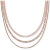 GD GOOD.designs 3 pezzi di collana in acciaio inossidabile per donna - Set di collane resistenti all'acqua in oro 18K, oro rosa o argento | Collana a strati - Collana a serpente (2mm, 4mm), Collana Figaro (4mm)