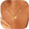 Rajputana Collana Con Iniziale Cuore Collana Donna Oro Regalo Compleanno | Collana Donna Oro Collana Con Nome Collana Con Lettera Initial Gold Necklace For Women Jewellery Regalo Donna Compleanno