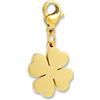 GD GOOD.designs Charms ciondolo con chiusura a moschettone | Ciondolo per collana in acciaio inox 316L | Charm per bracciale, placcato oro 18K | Resistente all'acqua