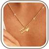 Rajputana Collana Con Iniziale Cuore Collana Donna Oro Regalo Compleanno | Collana Donna Oro Collana Con Nome Collana Con Lettera Initial Gold Necklace For Women Jewellery Regalo Donna Compleanno