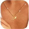 Rajputana Collana Con Iniziale Cuore Collana Donna Oro Regalo Compleanno | Collana Donna Oro Collana Con Nome Collana Con Lettera Initial Gold Necklace For Women Jewellery Regalo Donna Compleanno
