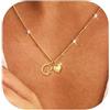 Rajputana Collana Con Iniziale Cuore Collana Donna Oro Regalo Compleanno | Collana Donna Oro Collana Con Nome Collana Con Lettera Initial Gold Necklace For Women Jewellery Regalo Donna Compleanno