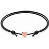 GD GOOD.designs Cavigliere da donna con cuore | Cavigliera impermeabile - Regolabile (20-30 cm) | Cuori in acciaio inox in oro 18K, oro rosa e argento