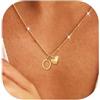 Rajputana Collana Con Iniziale Cuore Collana Donna Oro Regalo Compleanno | Collana Donna Oro Collana Con Nome Collana Con Lettera Initial Gold Necklace For Women Jewellery Regalo Donna Compleanno