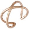 GD GOOD.designs Anello regolabile da donna a forma di X in acciaio inossidabile in argento, oro o oro rosa I Anello aperto da donna con placcatura in oro 18 carati