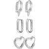 GMEDRIDAS Orecchini Donna Argento 925 Anallergici - 3 Coppie Cerchio Oro Piccoli per Donne Uomini Ragazza - Set 10mm, 14mm