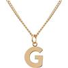GD GOOD.designs EST. 2015 Catena con lettere in oro 18 carati - Catena impermeabile in oro da donna con ciondolo dalla A alla Z e catena con lettere iniziali
