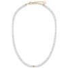 GD GOOD.designs Gemma Collana Donna Pietre Naturali perline sfaccettate 4mm | Catena acciaio inox placcata oro 18K regolabile (40-45 cm) | Girocollo boho impermeabile
