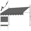 tectake® Tenda da Sole a Morsetto per Balcone, 300x180cm, UV 50+ | senza Foratura, Resistente Raggi UV 50+, Regolabile in Altezza 211-304 cm, Idrorepellente, Montaggio Semplice, Nero/Grigio