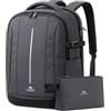 MATEIN Zaino Porta PC 15,6 Pollici, Zaino Lavoro Uomo per Laptop Notebook | Zaino PC Portatili con Custodia Organizer, Zaino Antifurto da Viaggio 40x30x16cm, per Ufficio, Viaggio e Università, Grigio