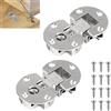 SUPAWAY 2 Pezzi Cerniere a ribalta semicircolari, asse di rotazione a 90° Cerniera per coperchio regolabile 3D 35mm Ferramenta per mobili, Cerniere per ante in legno, armadio da cucina, guardaroba
