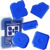 MORROWIND Set di strumenti per silicone, Attrezzi per finitura sigillante flessibili e resistenti 5-in-1 per sigillatura liscia in bagno, cucina, finestre e piastrelle, Blu