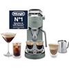 De'Longhi Dedica Duo EC890.GR Macchina Manuale per Caffè Espresso, Cappuccino e Cold Brew, Barista, Dotata di Lancia vapore per My LatteArt, Display Touch, Larga 15cm, Serbatoio Estraibile 1,1L, Verde