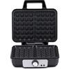 alpina Waffle di Bruxelles Waffle - Rivestimento antiaderente - 2 cialde - 1000 W - Nero