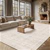 PureCozy Beige Tappeto Salotto 300x400cm Vintage Tappeti | Lavabile in Lavatrice, Antiscivolo, Camera da Letto, Grande, Soggiorno, Cameretta, Ufficio, Pelo Corto