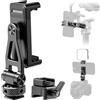 NEEWER Supporto per telefono in metallo con morsetto NATO Cold Shoe Compatibile con DJI RS5 RS4 RS3 Pro RS2 RSC2 Gimbal, Supporto inclinabile a 180° Compatibile con iPhone 15 Pro Camera Cage, GA010