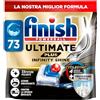 Finish Ultimate PLUS Infinity Shine Pastiglie Lavastoviglie, 73 Capsule Lavastoviglie, Pastiglie per Lavastoviglie con Scudo Protettivo contro lo Sporco e i Residui Incrostati