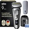Braun Serie 9 Pro + Rasoio Elettrico Barba, Powercase, Smarcare 9477cc Nero | Regolabarba Uomo, Rifinitore di Precisione, Impermeabile, Ricaricabile, Powercase, Smartcare, Batteria Litio Ion, Idea Regalo