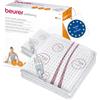 Beurer Ub 90, Coprimaterasso Termico, Scaldaletto Singolo, Riscaldamento Rapido E 2 Zone Di Temperatura Regolabili In 9 Livelli Cad, Bianco, 150 x 80 x 0.1 cm; 1.3 Kg