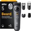 Braun Serie 5 Regolabarba Uomo, 5 Strumenti Styling, Bt5525, Grigio | Rasoio Elettrico Barba con Lama Ultra Affilata, 120 Min di Autonomia, Impermeabile, Selettore di Precisione con 40 Lunghezze