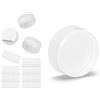 virea 12 x Fermaporta Trasparente 12 x 3 mm, autoadesivo | paracolpi elastici per pareti | fermaporta in gomma per molte superfici come pareti o vetri