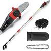 Outsunny Motosega Telescopica a Batteria Motosega Senza Fili 1.94m/2.56m | Lubrificazione Automatica, Velocità Catena 6m/s, Solo Utensile Senza Batteria