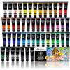 Artecho Colori Acrilici 48 × 36ml, Colori Acrilici per Dipingere, Acrylic Paint, per Tela, Tessuti, Legno e Pietra, Adatto per Principianti e Professionisti