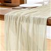 Foatcox Runner da Tavolo Beige Chiaro, 300 x 90 cm Runner da Tavolo in Garza Bohémien Adatto per Matrimoni, Feste, Natale, Capodanno, Baby Shower, Addii al Nubilato e Decorazioni da Tavola