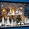 Kangtaixin Decorazioni Natalizie per Finestre - 10 Fogli, 286 Adesivi con Alberi, Fiocchi, Renne, Stelle, Riutilizzabili per Vetri e Decorazioni Invernali