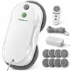 Tosima W5 Robot Lavavetri, Lavavetri Elettrico per Finestre con Spruzzo Bidirezionale, Aspirazione Adattiva, Navigazione Intelligente, Rilevamento Bordi, Sistema Anti-Caduta, Bianco