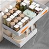 KUOGAS Cassetto telescopico, cassetto estraibile da cucina, organizer per armadietto da cucina, organizer per cassetti, non necessita di forature e chiodature