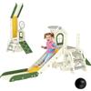 AIYAPLAY 5 in 1 Scivolo per Bambini 1-3 Anni in HDPE 191x100x84 cm Crema | Arrampicata, Canestro, Spazio Portaoggetti, Gradini Antiscivolo, Pallone, Carico Massimo 25kg